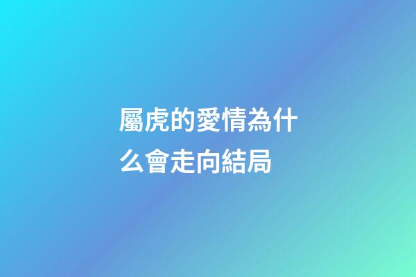 屬虎的愛情為什么會走向結局