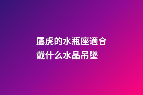 屬虎的水瓶座適合戴什么水晶吊墜-第1張-星座運勢-玄機派