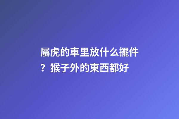 屬虎的車里放什么擺件？猴子外的東西都好