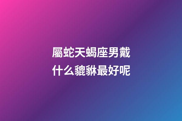 屬蛇天蝎座男戴什么貔貅最好呢-第1張-星座運勢-玄機派