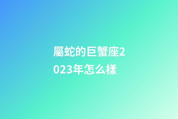 屬蛇的巨蟹座2023年怎么樣-第1張-星座運勢-玄機派