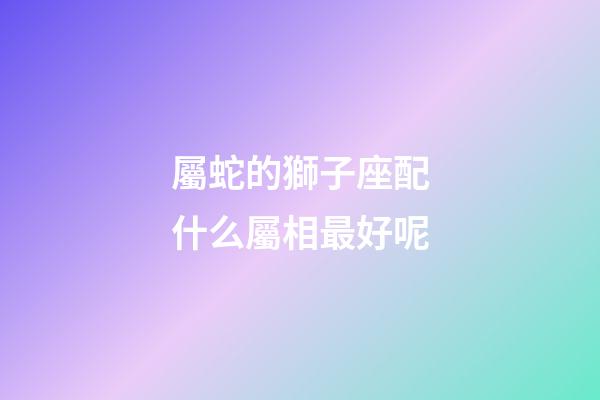 屬蛇的獅子座配什么屬相最好呢-第1張-星座運勢-玄機(jī)派