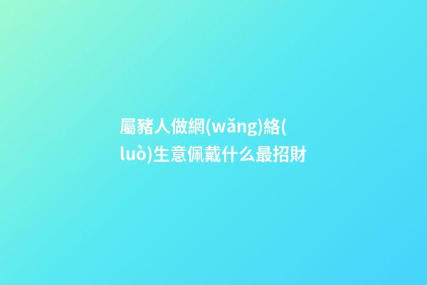 屬豬人做網(wǎng)絡(luò)生意佩戴什么最招財