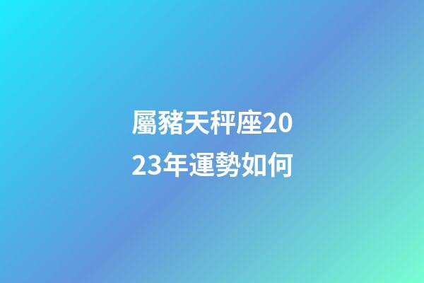 屬豬天秤座2023年運勢如何-第1張-星座運勢-玄機派