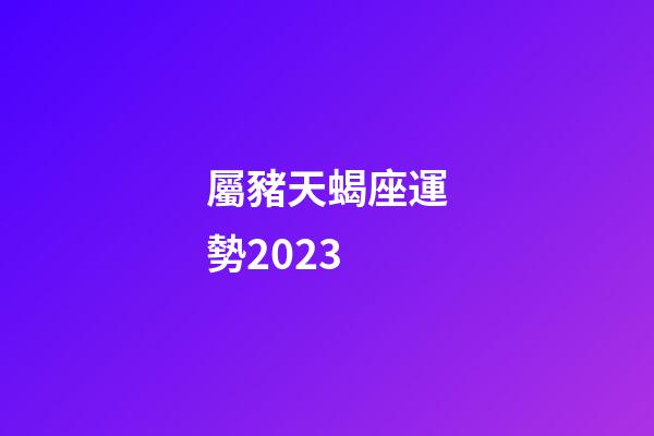 屬豬天蝎座運勢2023-第1張-星座運勢-玄機派