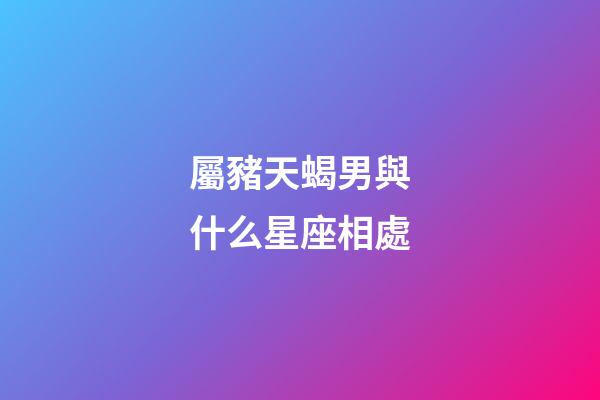 屬豬天蝎男與什么星座相處-第1張-星座運勢-玄機派