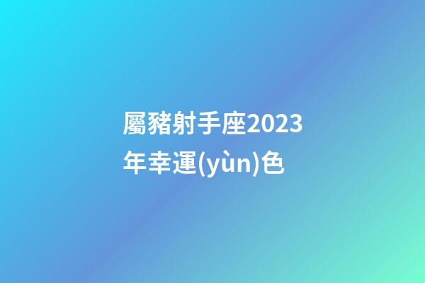 屬豬射手座2023年幸運(yùn)色