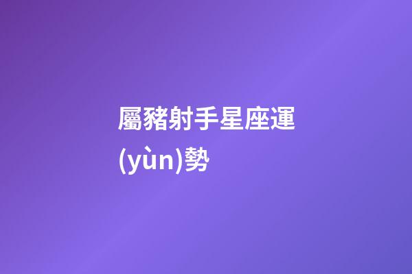 屬豬射手星座運(yùn)勢-第1張-星座運(yùn)勢-玄機(jī)派