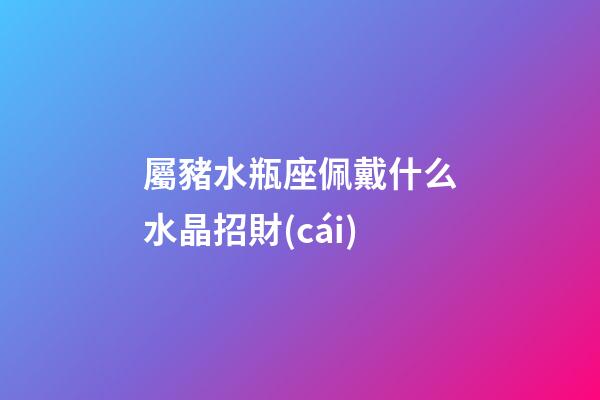 屬豬水瓶座佩戴什么水晶招財(cái)-第1張-星座運(yùn)勢(shì)-玄機(jī)派