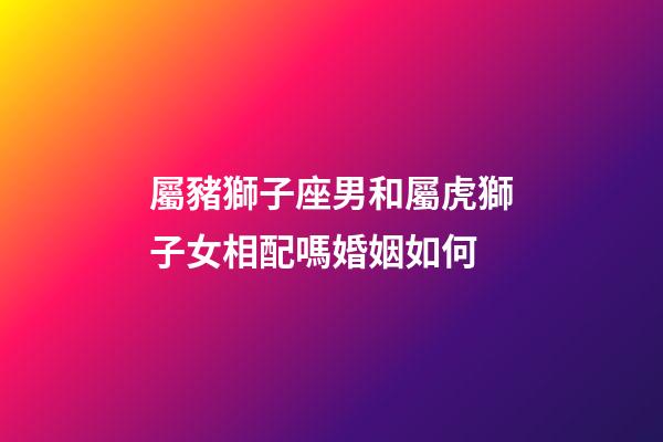 屬豬獅子座男和屬虎獅子女相配嗎婚姻如何