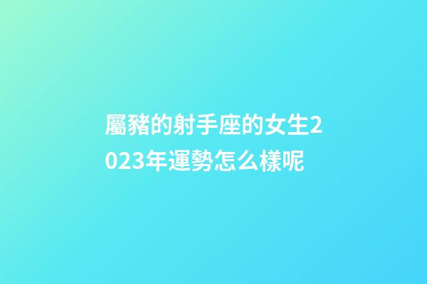 屬豬的射手座的女生2023年運勢怎么樣呢-第1張-星座運勢-玄機派