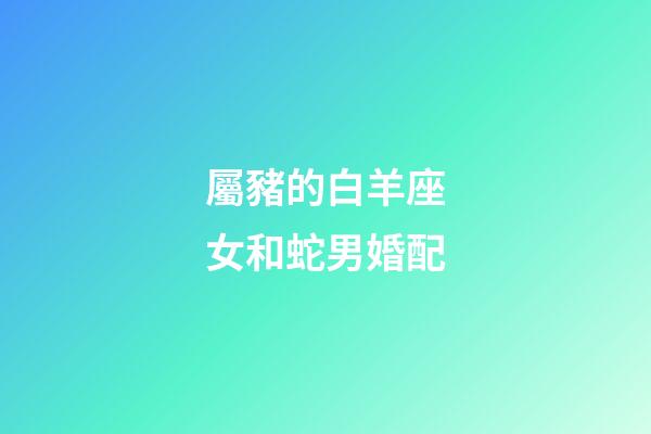 屬豬的白羊座女和蛇男婚配-第1張-星座運勢-玄機派