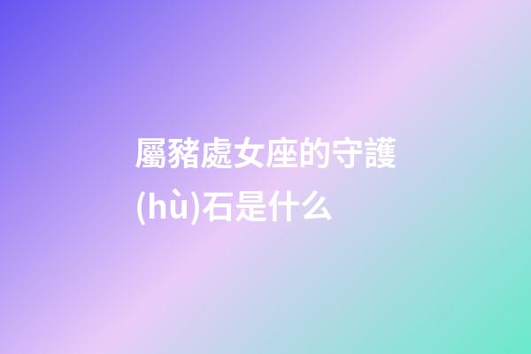 屬豬處女座的守護(hù)石是什么
