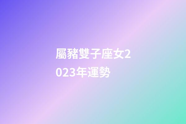 屬豬雙子座女2023年運勢-第1張-星座運勢-玄機派