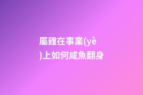 屬雞在事業(yè)上如何咸魚翻身