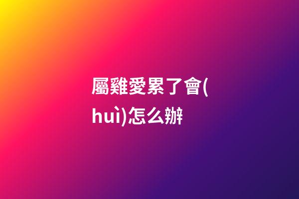 屬雞愛累了會(huì)怎么辦