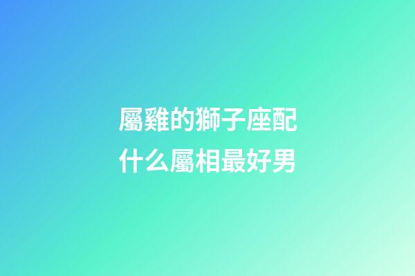屬雞的獅子座配什么屬相最好男-第1張-星座運勢-玄機派