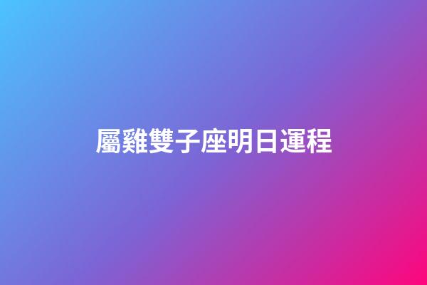 屬雞雙子座明日運程-第1張-星座運勢-玄機派