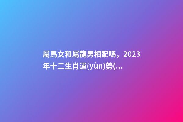 屬馬女和屬龍男相配嗎，2023年十二生肖運(yùn)勢(shì)以及疼老婆生肖和旺夫生肖大全
