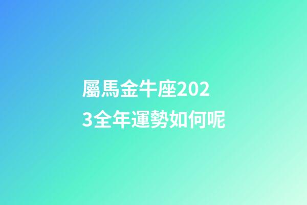 屬馬金牛座2023全年運勢如何呢-第1張-星座運勢-玄機派