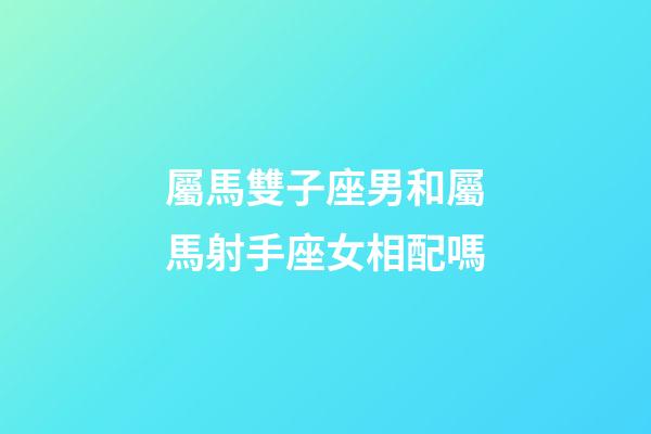 屬馬雙子座男和屬馬射手座女相配嗎-第1張-星座運勢-玄機派