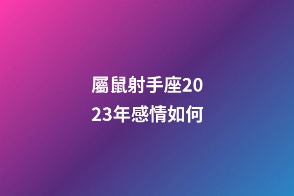 屬鼠射手座2023年感情如何-第1張-星座運勢-玄機派