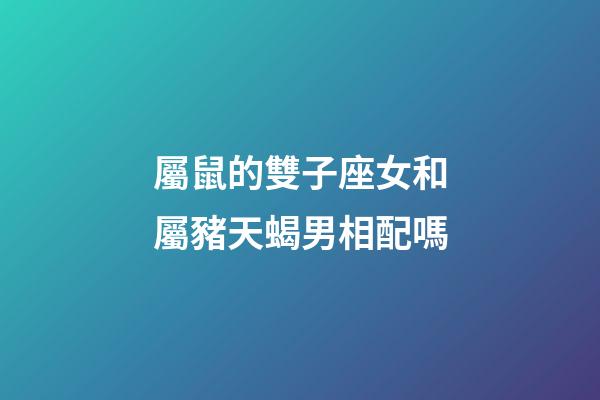 屬鼠的雙子座女和屬豬天蝎男相配嗎-第1張-星座運(yùn)勢(shì)-玄機(jī)派