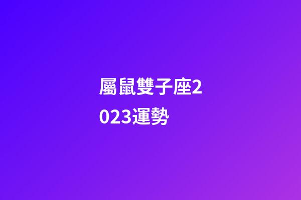 屬鼠雙子座2023運勢-第1張-星座運勢-玄機派