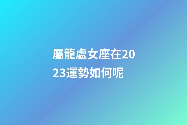 屬龍處女座在2023運勢如何呢-第1張-星座運勢-玄機派