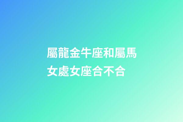 屬龍金牛座和屬馬女處女座合不合-第1張-星座運(yùn)勢(shì)-玄機(jī)派