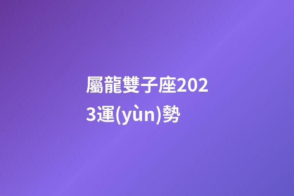 屬龍雙子座2023運(yùn)勢-第1張-星座運(yùn)勢-玄機(jī)派