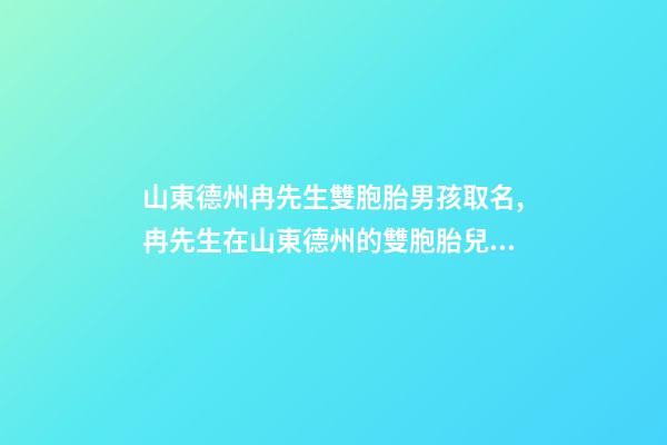 山東德州冉先生雙胞胎男孩取名,冉先生在山東德州的雙胞胎兒子的名字-第1張-公司起名-玄機派