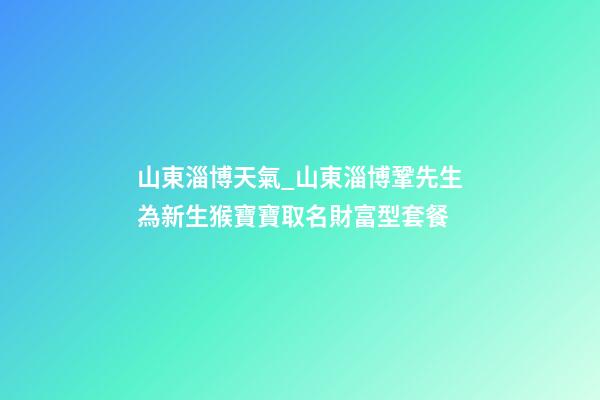 山東淄博天氣_山東淄博鞏先生為新生猴寶寶取名財富型套餐-第1張-公司起名-玄機派