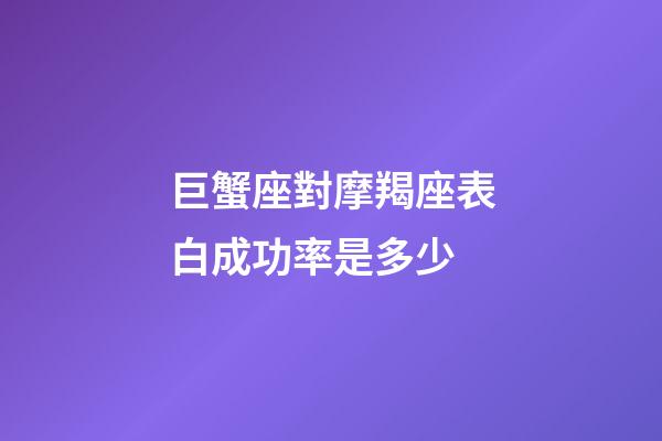 巨蟹座對摩羯座表白成功率是多少-第1張-星座運勢-玄機派