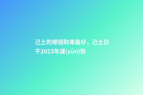 己土的哪個財庫最好，己土日干2023年運(yùn)勢