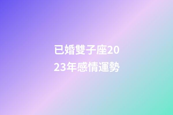 已婚雙子座2023年感情運勢-第1張-星座運勢-玄機派