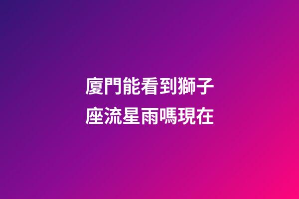 廈門能看到獅子座流星雨嗎現在-第1張-星座運勢-玄機派