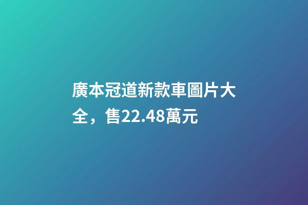 廣本冠道新款車圖片大全，售22.48萬元-第1張-觀點-玄機派