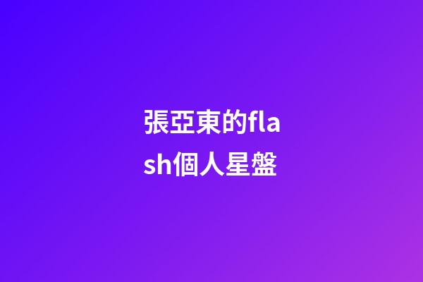 張亞東的flash個人星盤