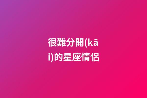 很難分開(kāi)的星座情侶