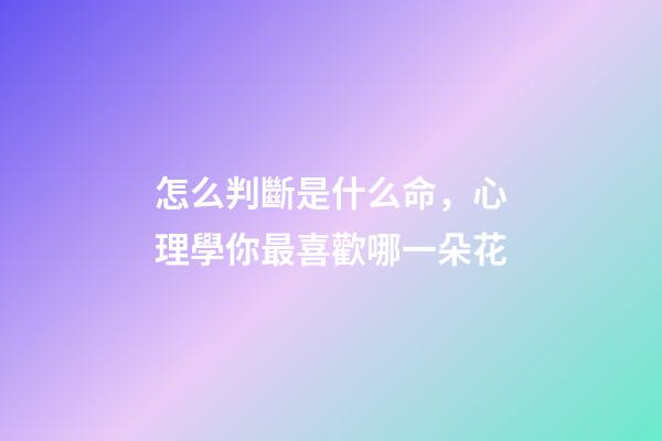 怎么判斷是什么命，心理學你最喜歡哪一朵花