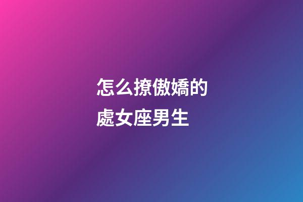 怎么撩傲嬌的處女座男生-第1張-星座運勢-玄機派
