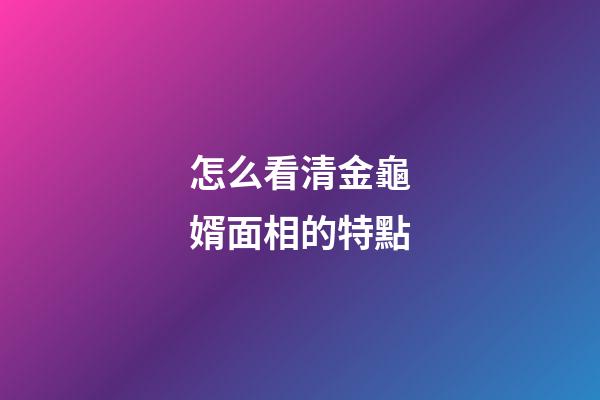 怎么看清金龜婿面相的特點