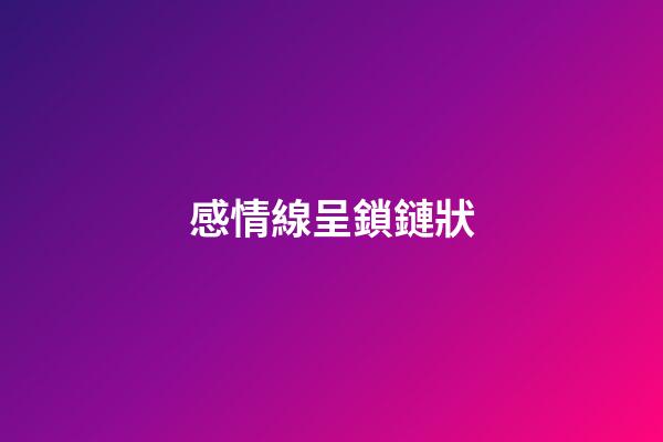 感情線呈鎖鏈狀