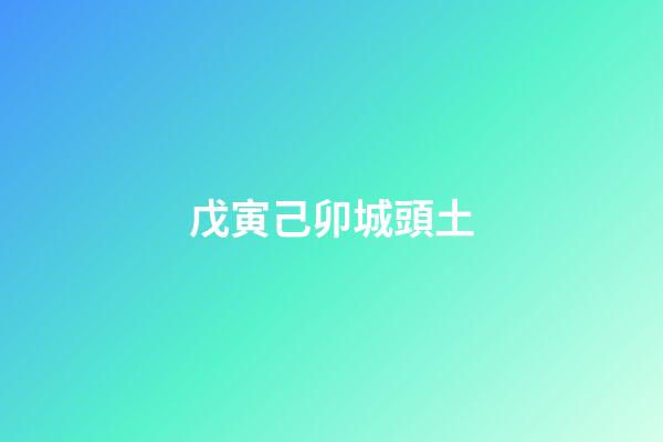 戊寅己卯城頭土