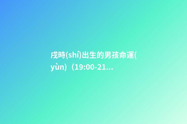 戌時(shí)出生的男孩命運(yùn)（19:00-21:00）