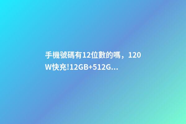 手機號碼有12位數的嗎，120W快充!12GB+512GB天璣9000+神機低至2799元-第1張-觀點-玄機派