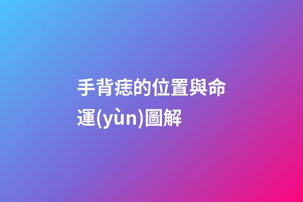 手背痣的位置與命運(yùn)圖解