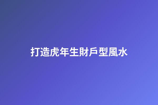 打造虎年生財戶型風水