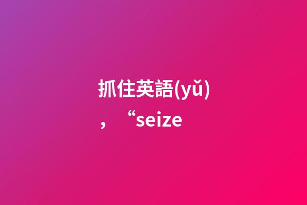 抓住英語(yǔ)，“seize